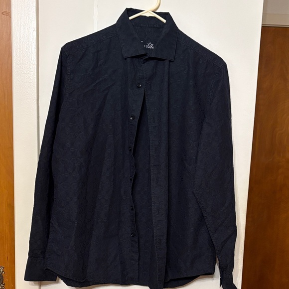 Tasso Elba Men's Black Casual Button Down Shirt - Picture 1 of 5